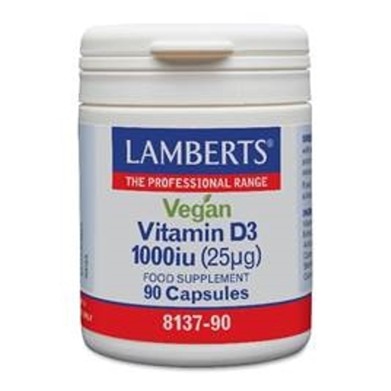 Lamberts Vitamine D3 1000IE 25mcg vegan afbeelding