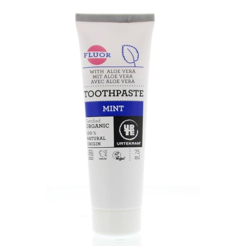 Urtekram Tandpasta mint fluoride Urtekram Tandpasta mint fluoride afbeelding