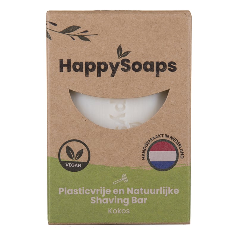 HappySoaps Happy Shaving Bar Kokos afbeelding