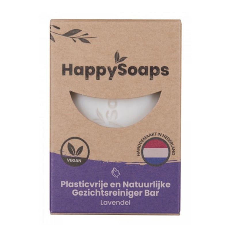 HappySoaps Gezichtsreiniger Bar Lavendel afbeelding