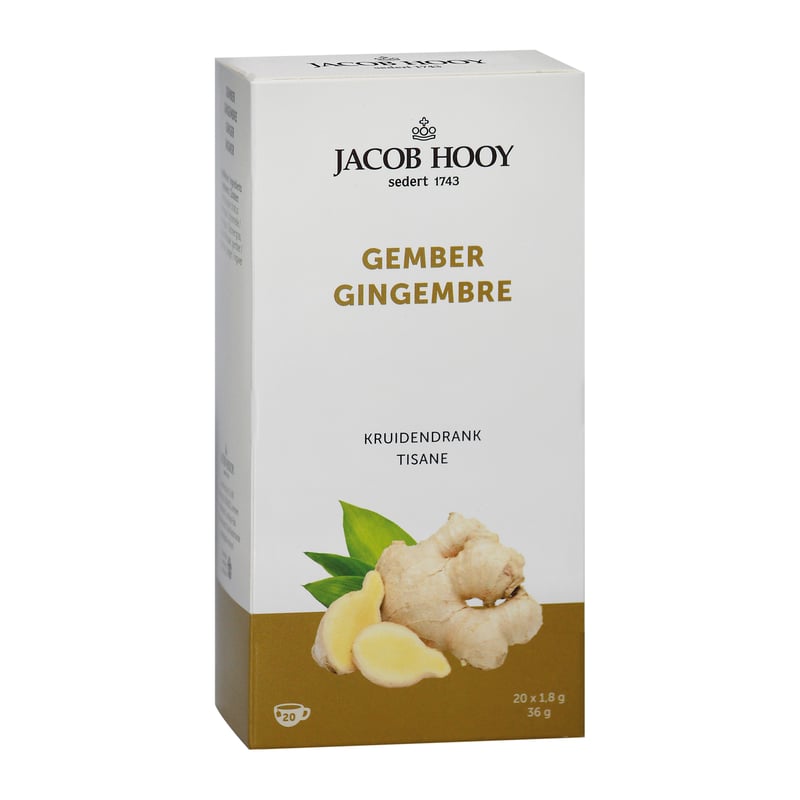 Jacob Hooy Gember Theezakjes Gold afbeelding