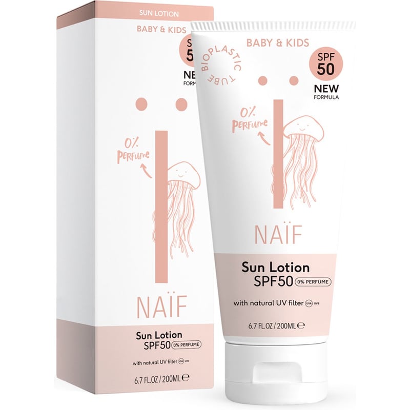 Naif Sunscreen Lotion Fragrance-Free for Baby & Kids SPF50 image
