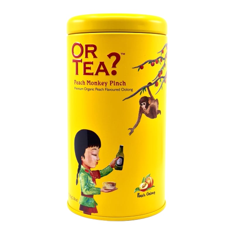 Or Tea Organic Peach Monkey Pinch Theeblik afbeelding
