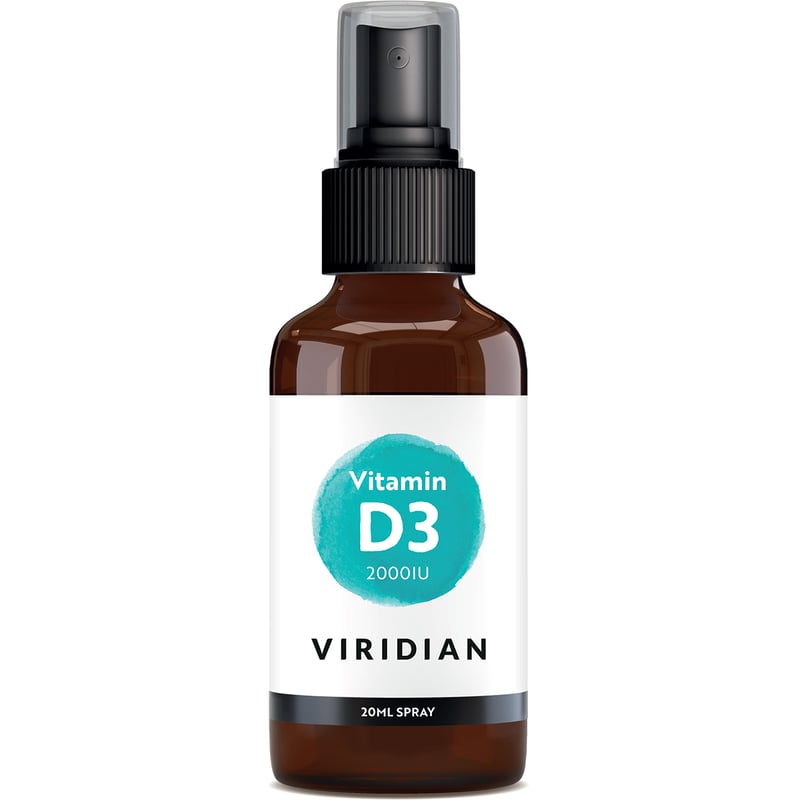 Viridian Vitamin D3 2000 IU Spray Viridian Vitamin D3 2000 IU Spray afbeelding
