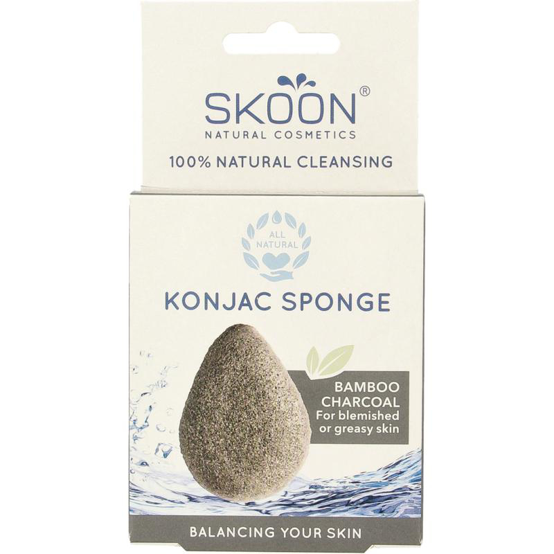 Skoon Konjac Spons Bamboo Charcoal afbeelding