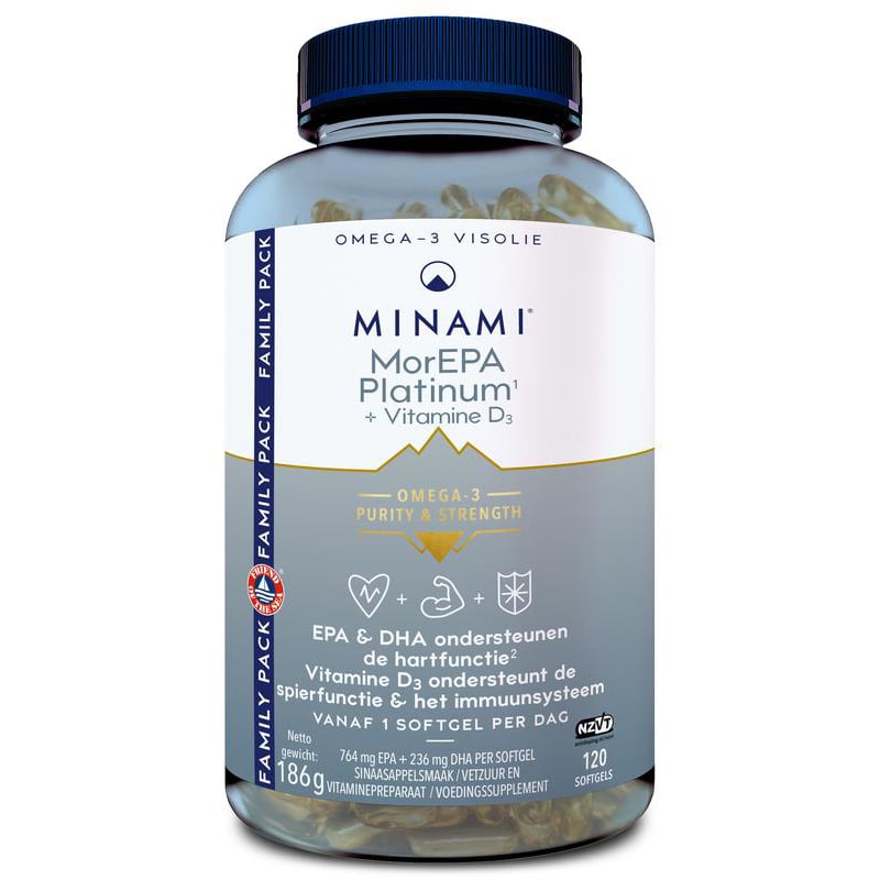Minami Nutrition MorEPA Platinum + Vitamine D3 afbeelding