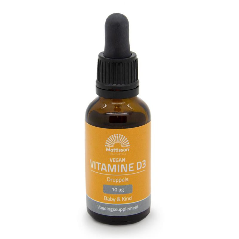 Mattisson Healthstyle Vegan Vitamine D3 Baby & Kind 10mcg druppels afbeelding