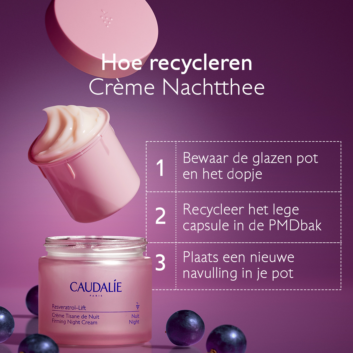 Caudalie Resveratrol-Lift Verstevigende Nachtcrème - Navulling afbeelding