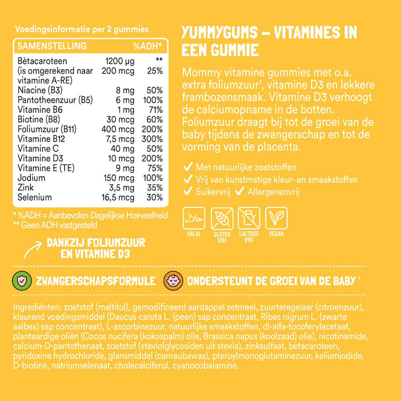 Yummygums Zwangerschap Vitamine Gummies afbeelding