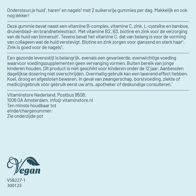 Vitaminstore Huid Haar Nagel Gummies afbeelding