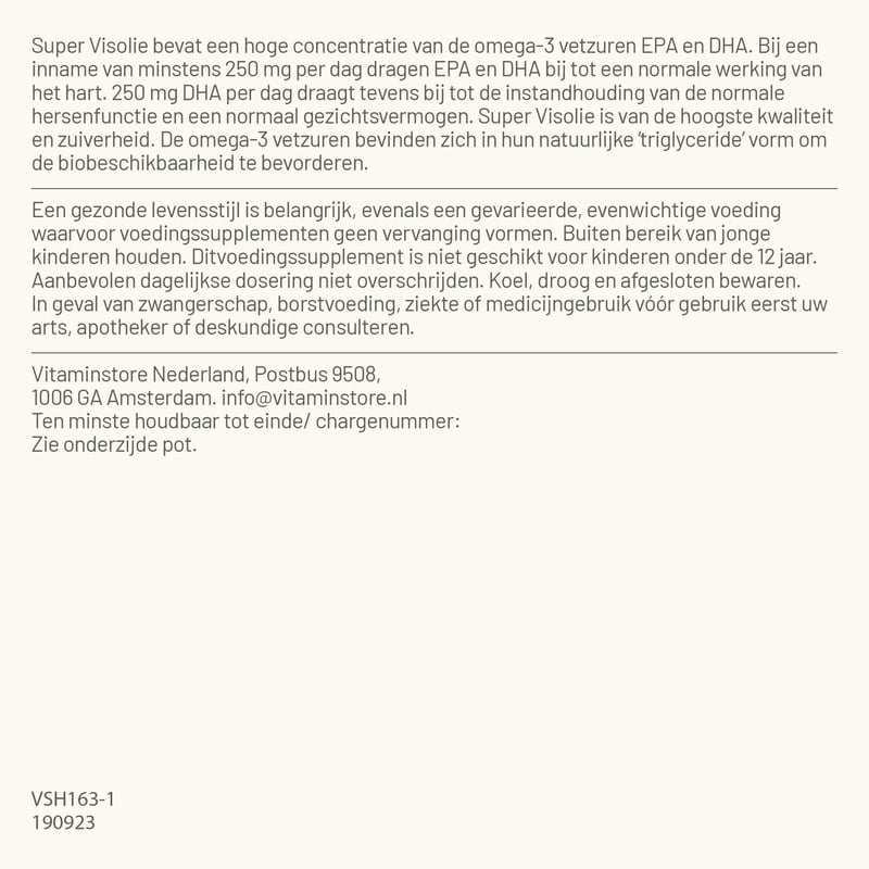 Vitaminstore Super Visolie omega 3 afbeelding