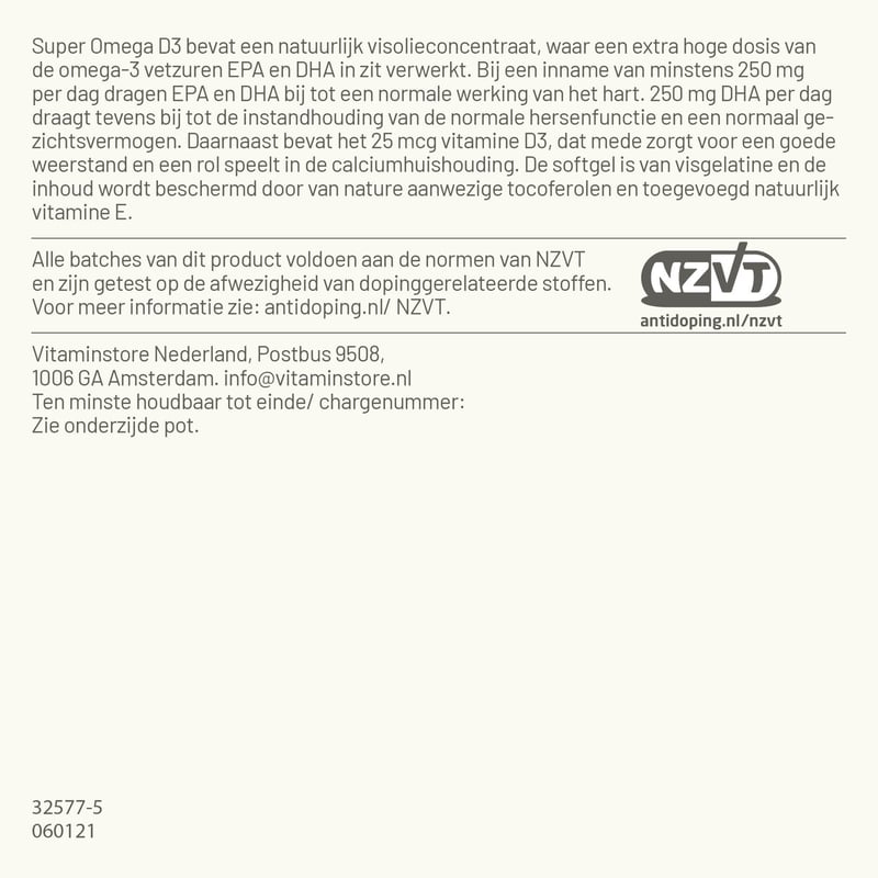 Vitaminstore Super Omega D3 (omega 3)  afbeelding