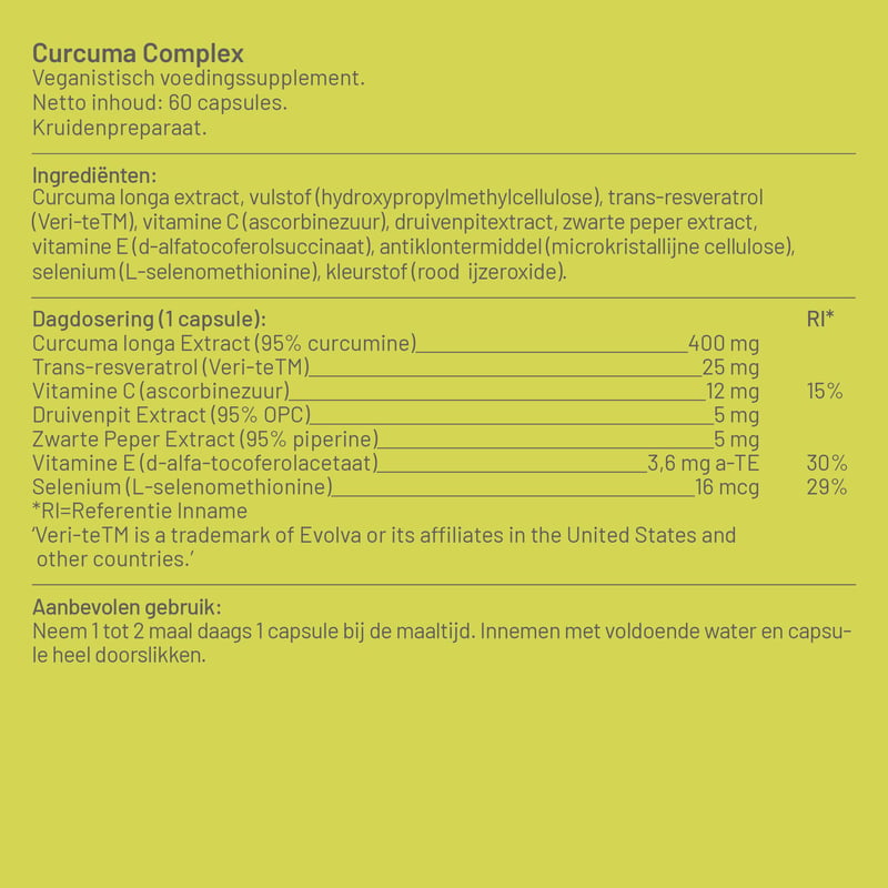 Vitaminstore Curcuma Complex (Kurkuma) met Resveratrol afbeelding