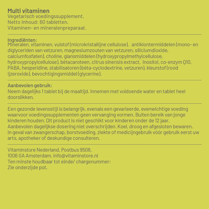 Vitaminstore Multi Vitaminen (multivitamine) afbeelding
