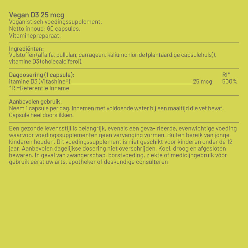 Vitaminstore Vegan D3 25 mcg (vegan vitamine D 1000 IE) afbeelding