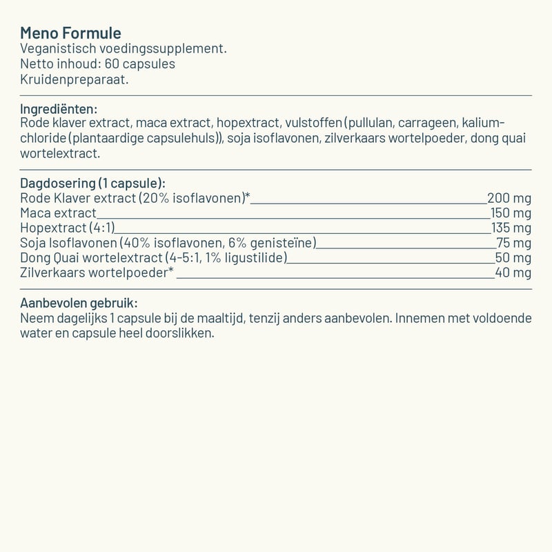Vitaminstore Meno Formule (isoflavonen) afbeelding
