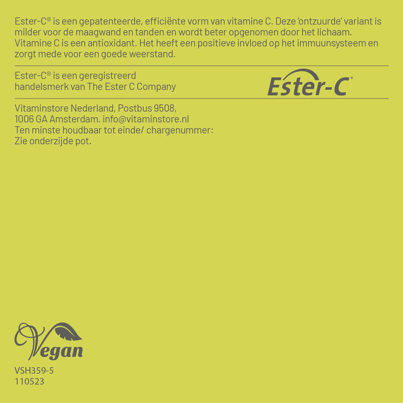 Vitaminstore Ester-C® 500mg (acid-free buffered vitamin C) Vitaminstore Ester-C® 500mg (acid-free buffered vitamin C) image