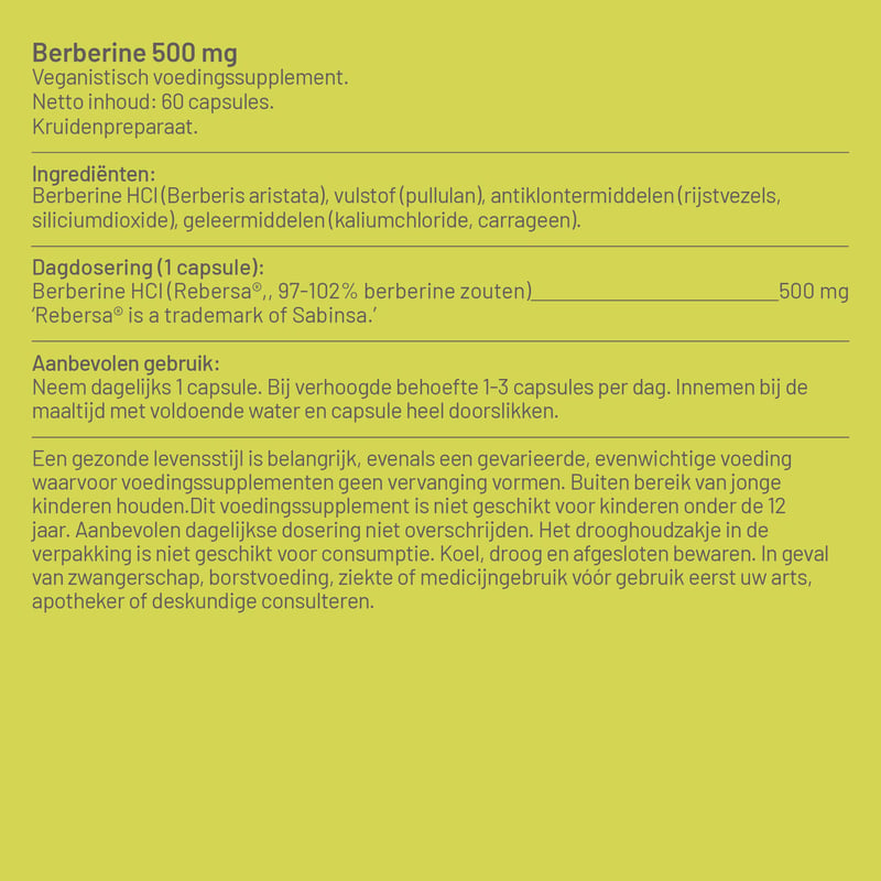 Vitaminstore Berberine 500 mg afbeelding