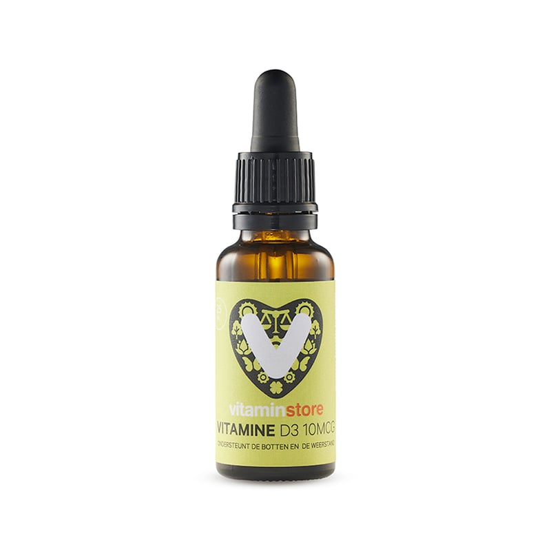 Vitaminstore Vitamine D3 vloeibaar 10 mcg (400 IE vitamine d druppels) afbeelding