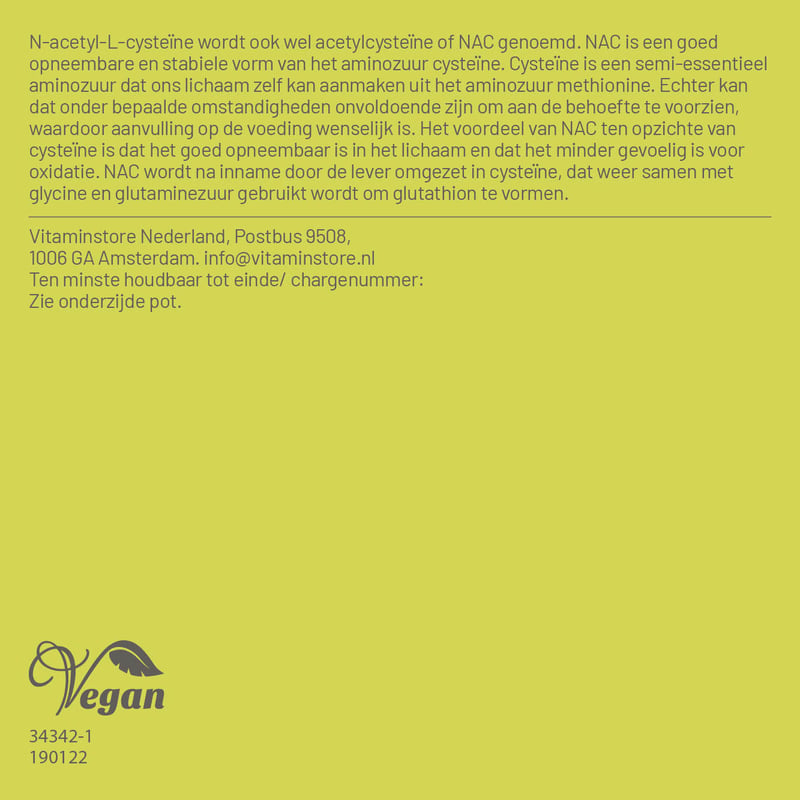 Vitaminstore NAC 600 mg afbeelding