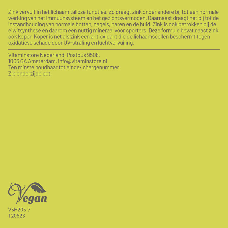 Vitaminstore Zink Bisglycinaat afbeelding