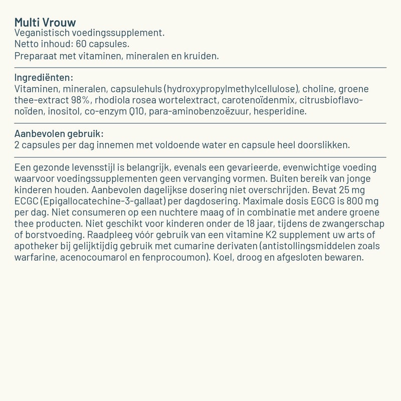 Vitaminstore Multi Vrouw (Multivitamine) afbeelding