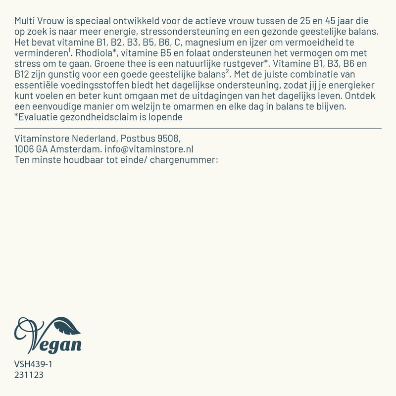 Vitaminstore Multi Vrouw (Multivitamine) afbeelding