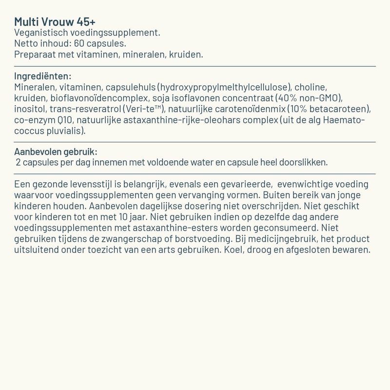 Vitaminstore Multi Vrouw 45+ (Multivitamine) afbeelding