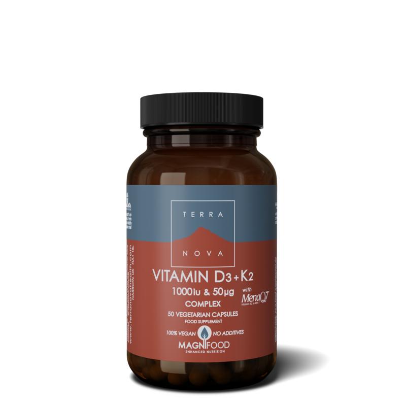 Terranova Vitamin D3 1000IU with K2 50 mcg complex image