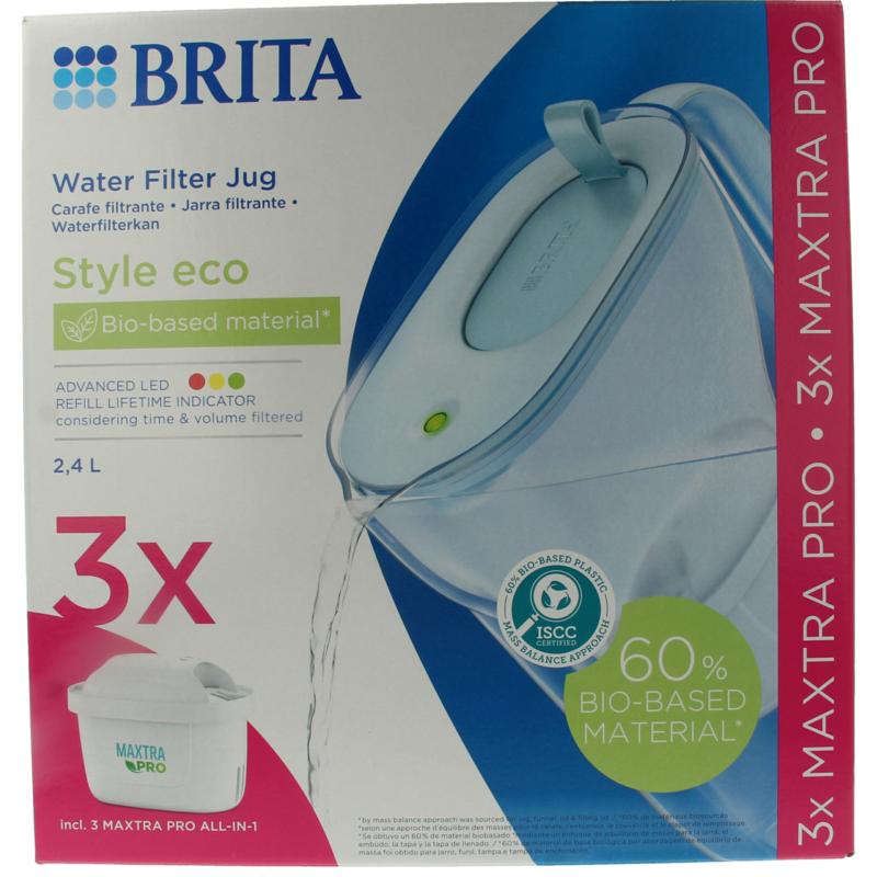 Brita Water filter bundle Cool Powder Blue + 3 filters image