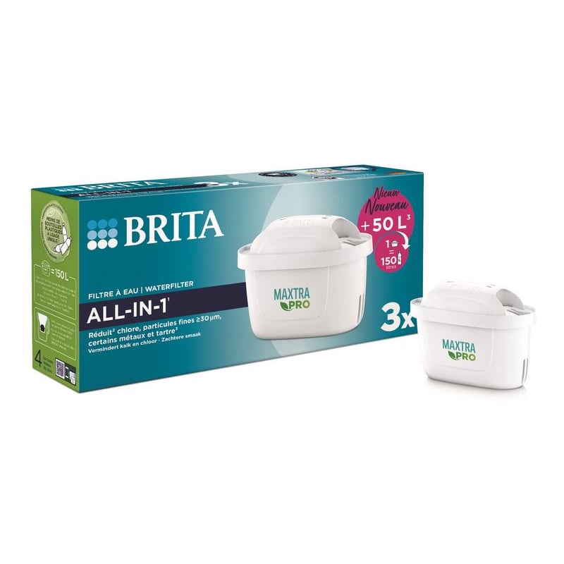 Brita Waterfilterpatroon Maxtra Pro all-in-1 3-pack Brita Waterfilterpatroon Maxtra Pro all-in-1 3-pack afbeelding
