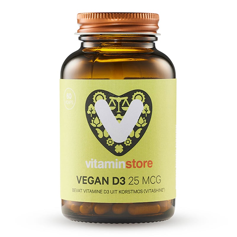 Vitaminstore Vegan D3 25 mcg (vegan vitamine D 1000 IE) afbeelding