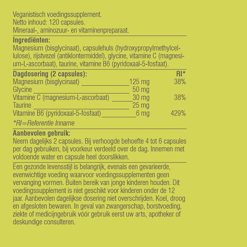 Vitaminstore Magnesium Bisglycinaat afbeelding