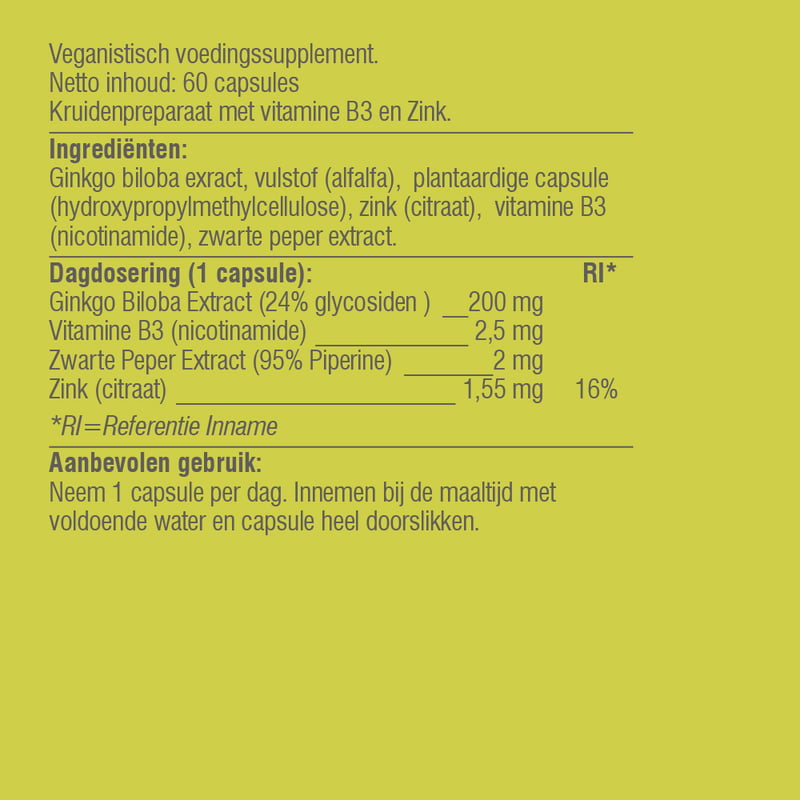 Vitaminstore Concentratie Support (voorheen Ginkgo Biloba) afbeelding