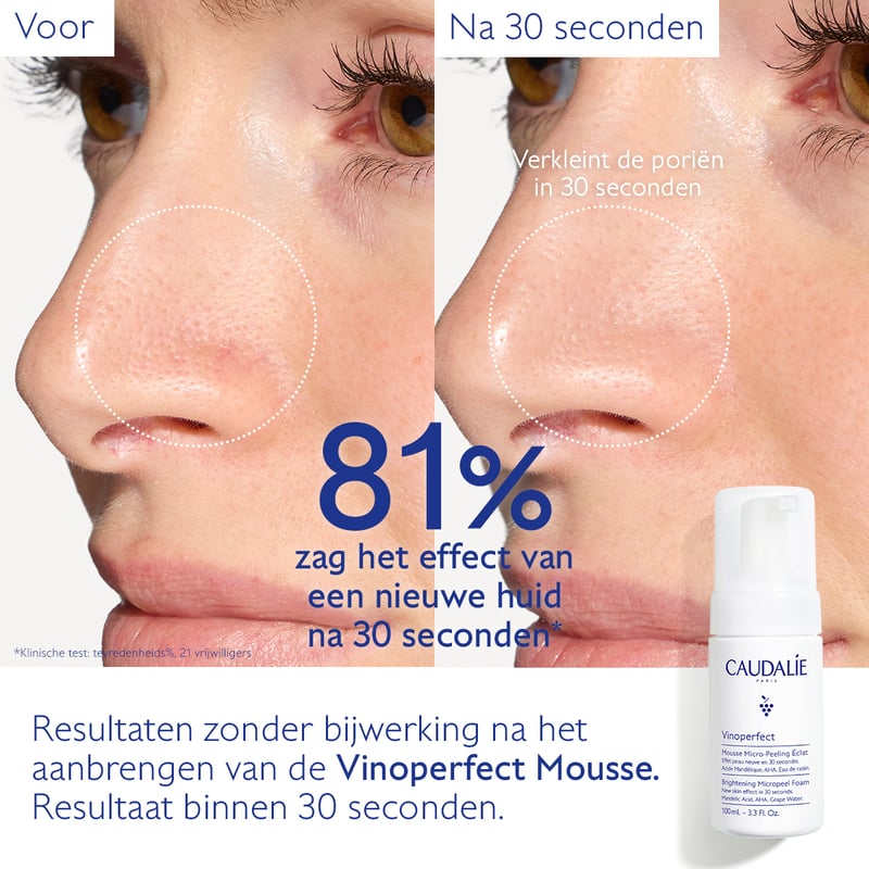 Caudalie Vinoperfect Micro-Peeling Mousse Stralende Huid afbeelding
