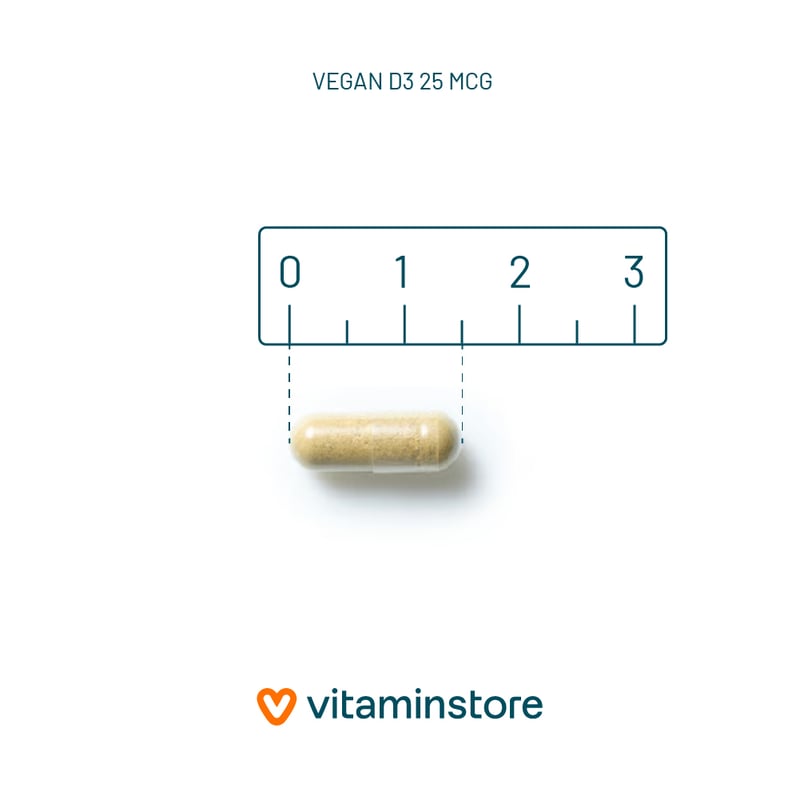 Vitaminstore Vegan D3 25 mcg (vegane Vitamin D 1000 IE) Abbildung