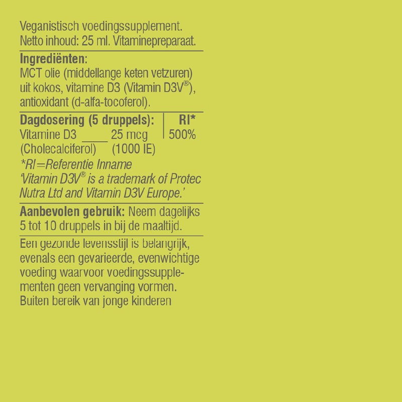 Vitaminstore Vegan D3 flüssig 25 mcg Abbildung