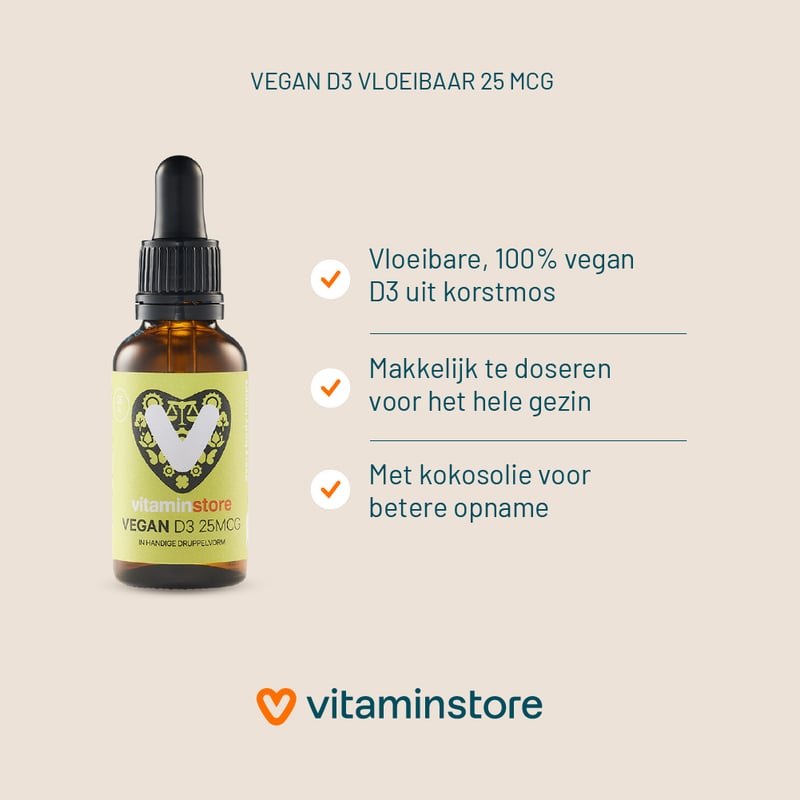 Vitaminstore Vegan D3 flüssig 25 mcg Abbildung