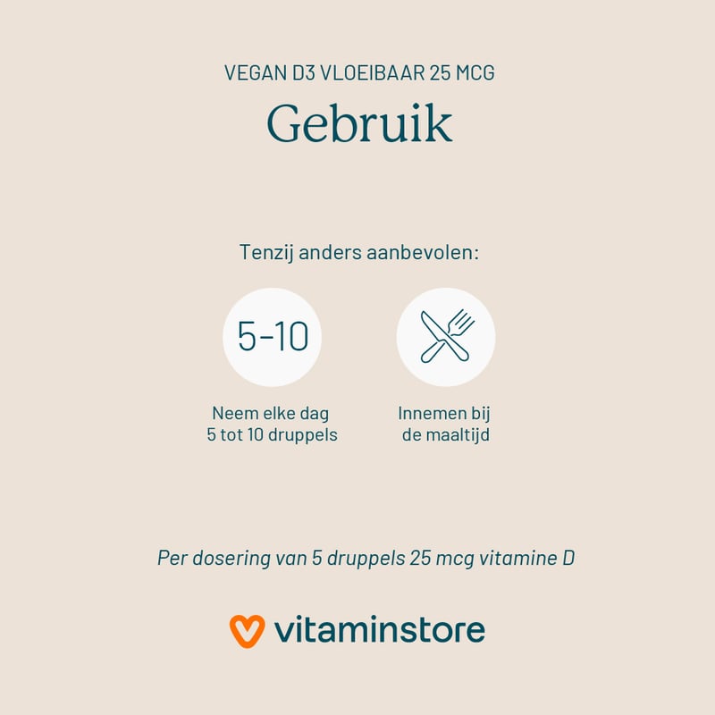 Vitaminstore Vegan D3 flüssig 25 mcg Abbildung