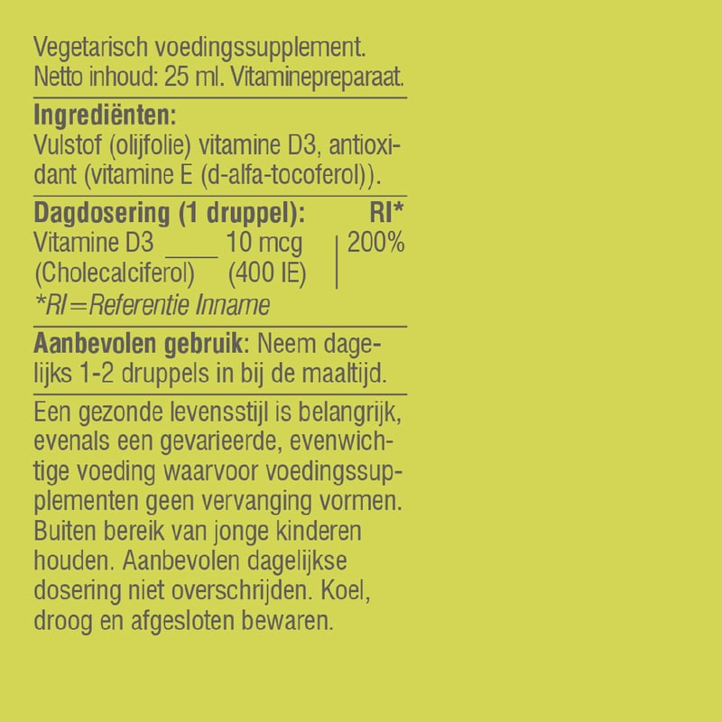 Vitaminstore Vitamin D3 liquid 10 mcg (400 IU vitamin D drops) image