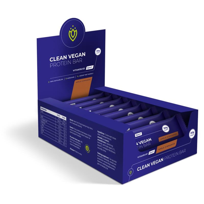 Vitakruid Clean Vegan Protein Bar – Apple Cinnamon image
