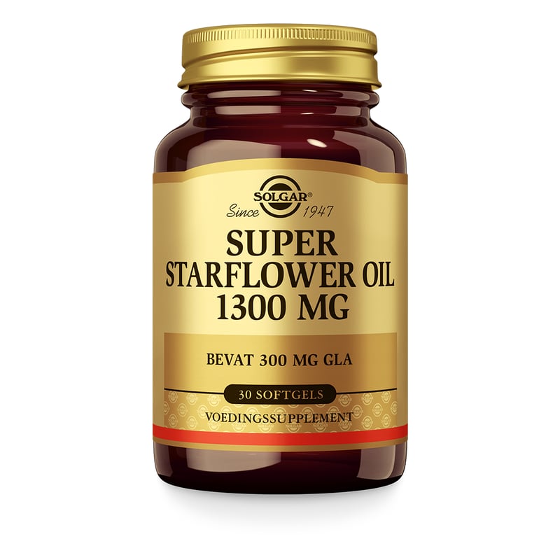 Solgar Vitamins Super Starflower Oil 1300 mg (borageolie, 300 mg GLA) afbeelding