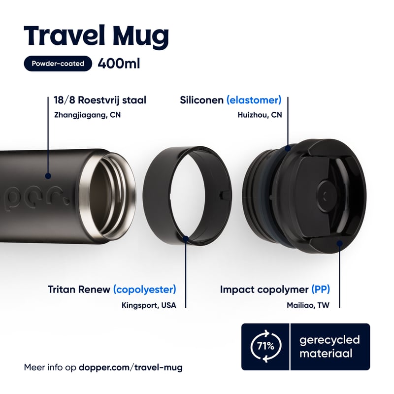 Dopper Mug de voyage Dopper Noir flamboyant image