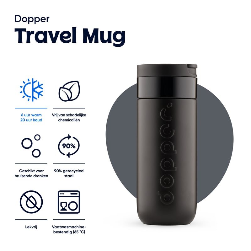 Dopper Mug de voyage Dopper Noir flamboyant image