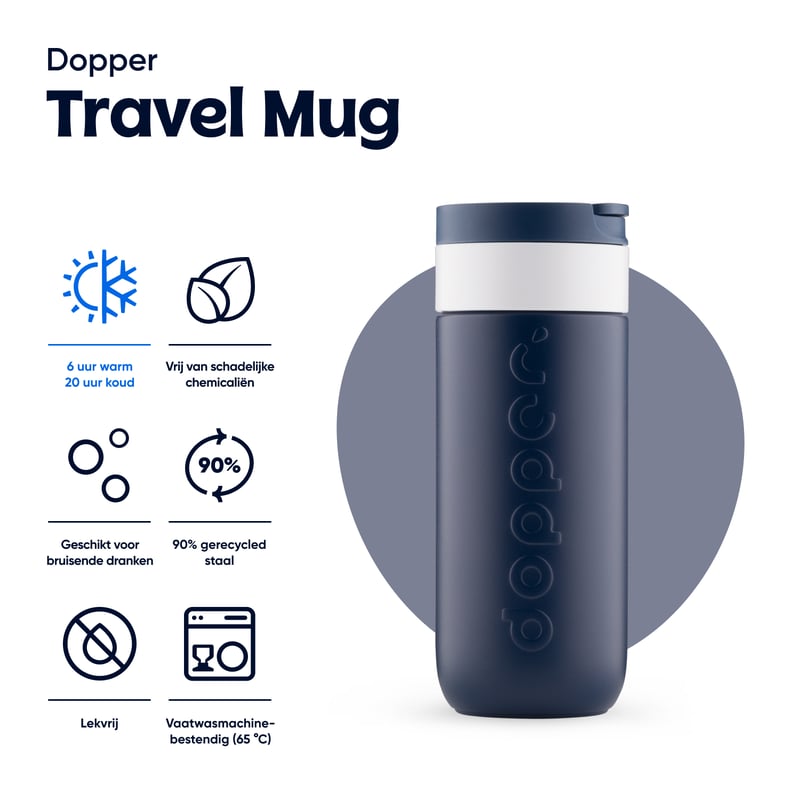 Dopper Mug de voyage Dopper Breaking Blue image