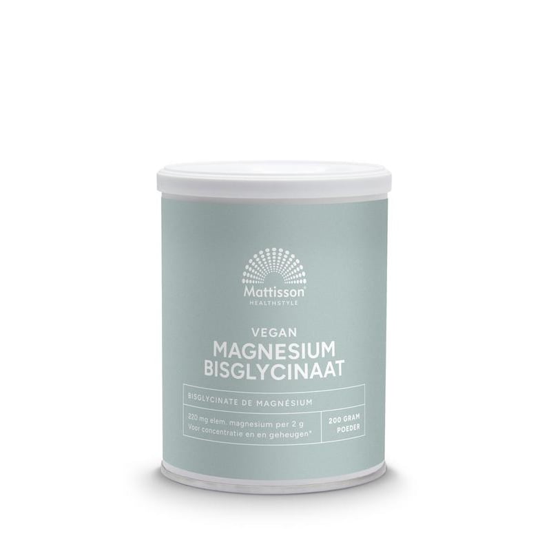Mattisson Healthstyle Magnesium bisglycinate powder 11.4% elemental magnesium image