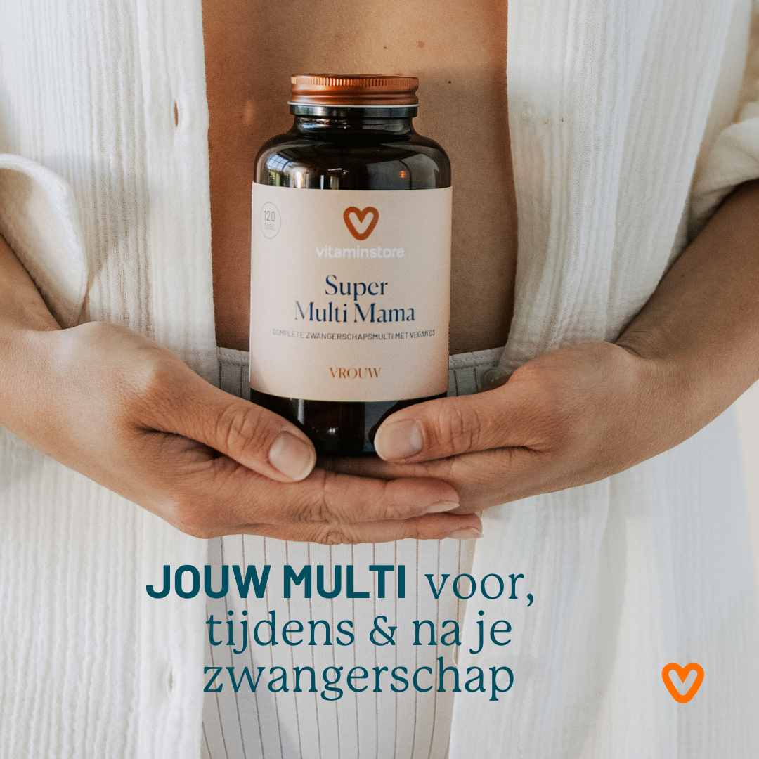 photo of a woman with a multivitamin for pregnant women