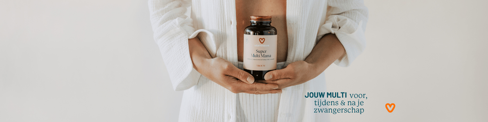 photo of a woman with a multivitamin for pregnant women