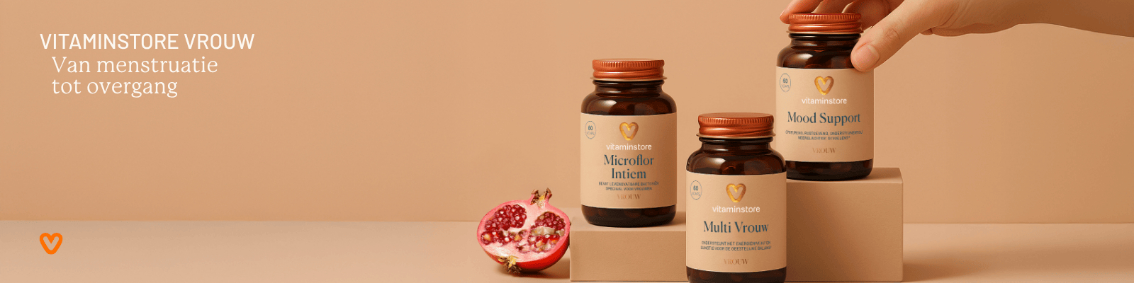 Foto einer Frau mit einem Multivitamin für Schwangere